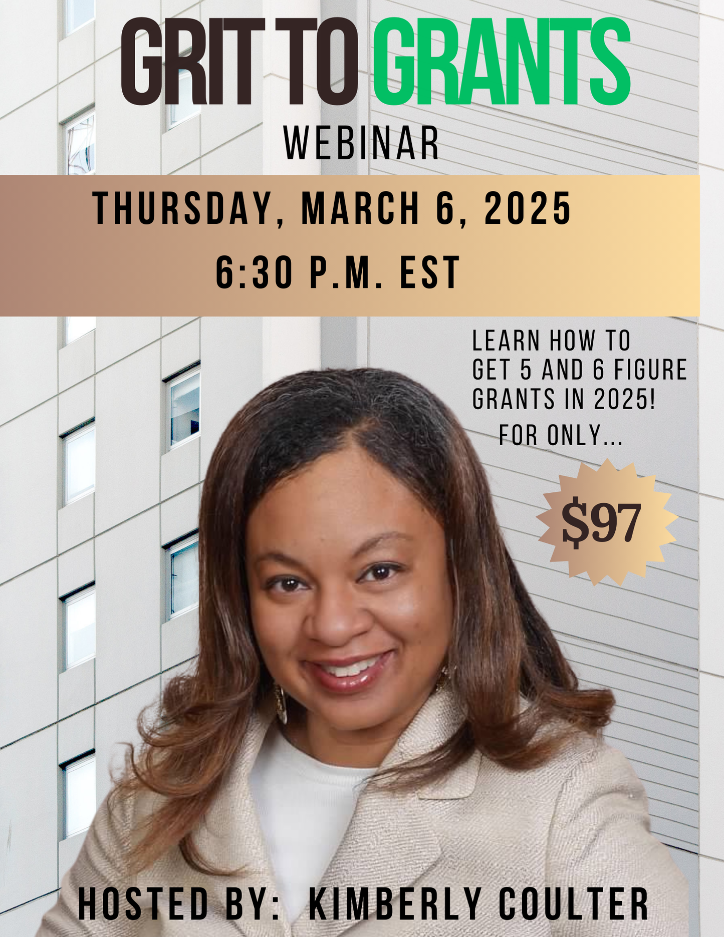 Grit to Grants: Five Steps To Five Figure Checks Webinar